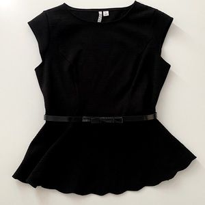 Peplum Top w/Belt
